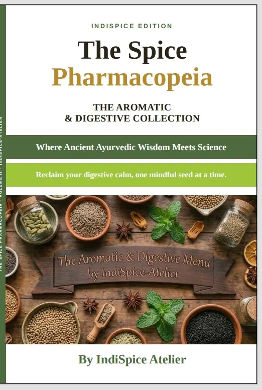 Cover of The Spice Pharmacopeia Volume II: The Aromatic & Digestive Collection by IndiSpice Atelier