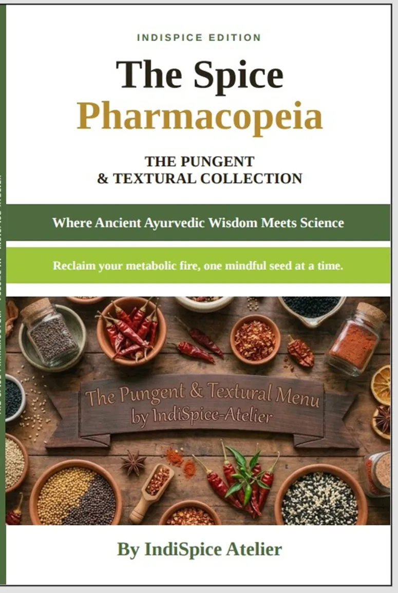 Cover of The Spice Pharmacopeia Volume III: The Pungent & Textural Collection by IndiSpice Atelier