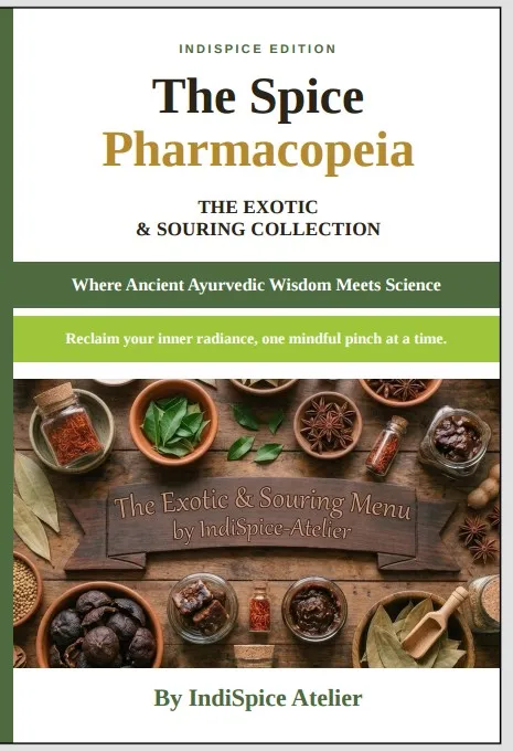 Cover of The Spice Pharmacopeia Volume IV: The Exotic & Souring Collection by IndiSpice Atelier