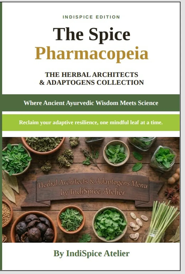 Cover of The Spice Pharmacopeia Volume V: The Herbal Architects & Adaptogens Collection by IndiSpice Atelier